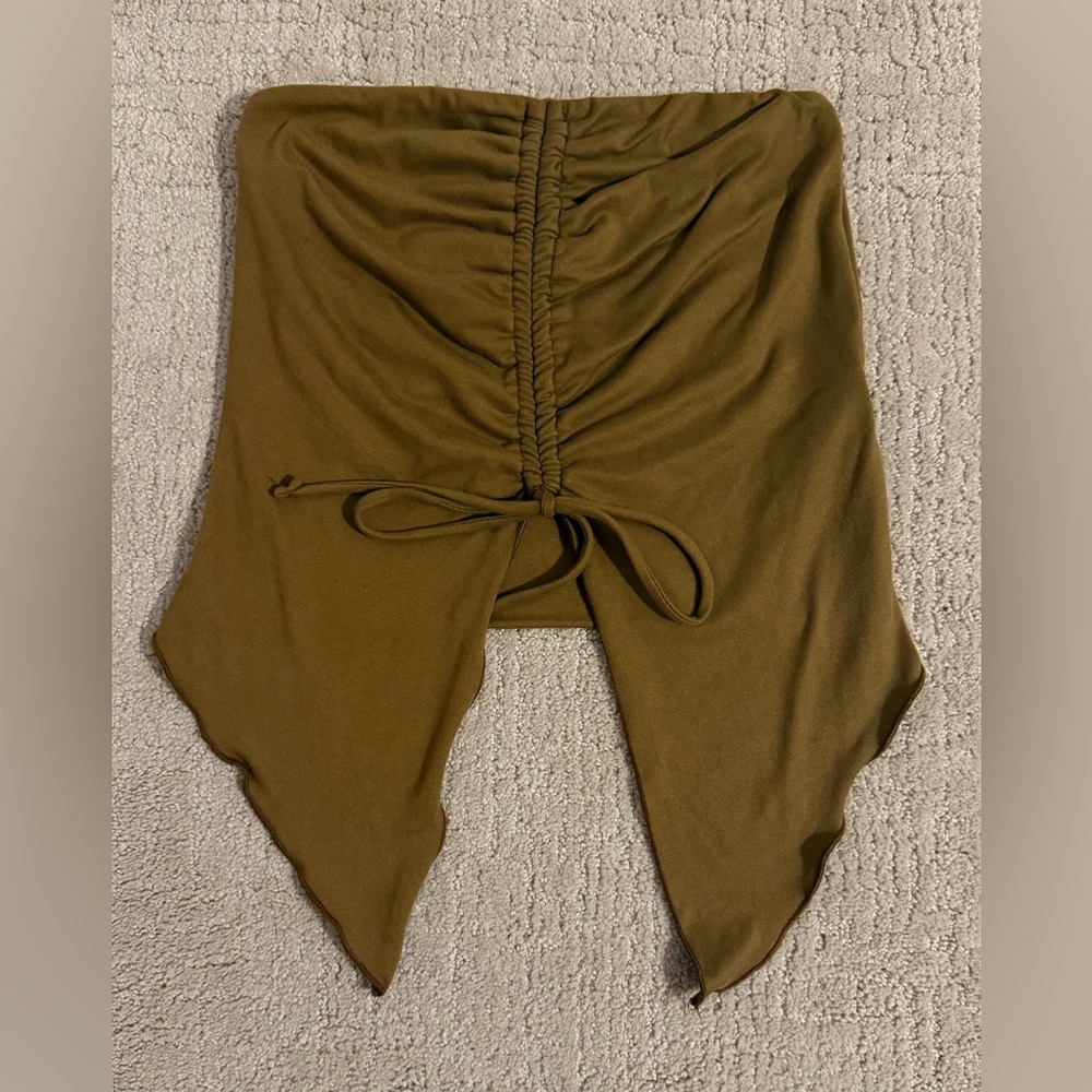 WINDSOR BROWN FRONT CINCH TUBE TOP